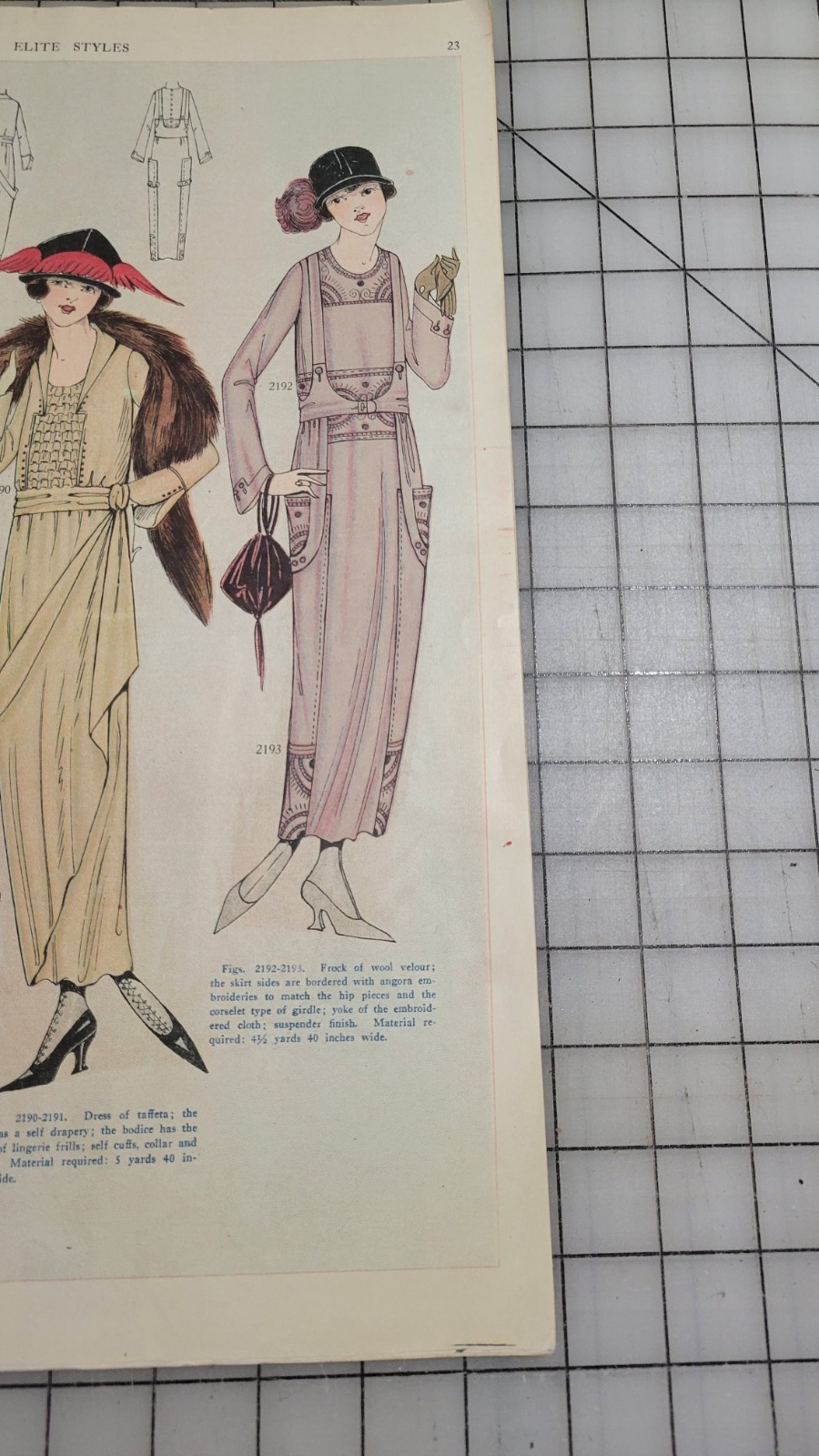 Elite Styles, 1919 October Original Dressmaker Tailor Fashion Catalog Ladies Mag