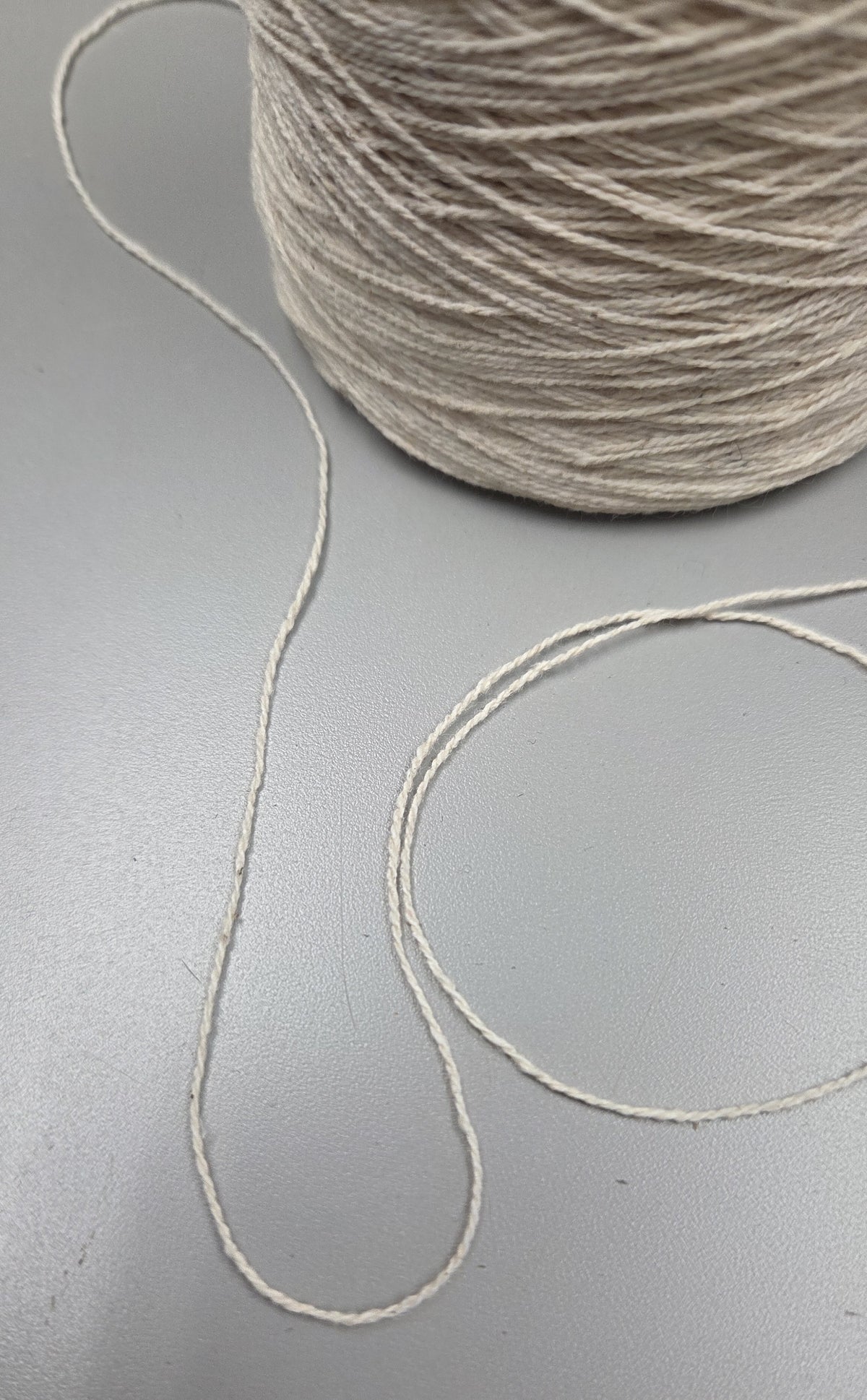 Snake Plant + Cotton Yarn. 250 Yards. 40/2 - Ply. Natural.
