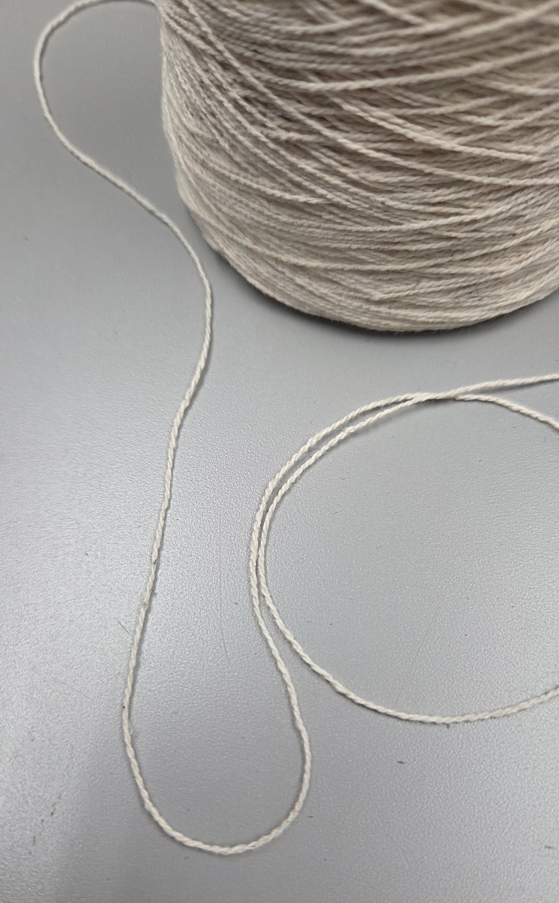 Snake Plant + Cotton Yarn. 250 Yards. 40/2 - Ply. Natural.