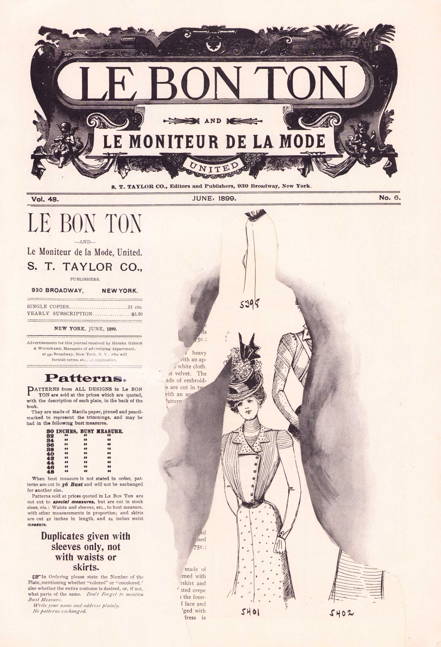 📥 Le Bon Ton Le Moniteur de la Mode United 1899 June. E-book DOWNLOAD, Vol 48 No 6.