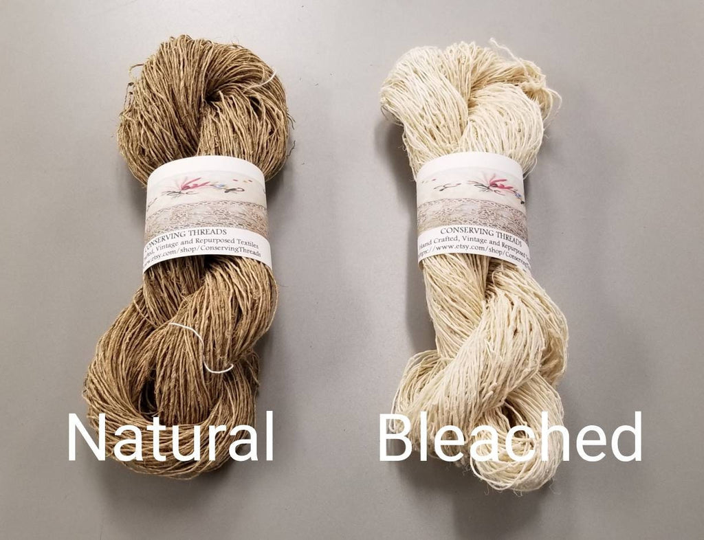 Hemp Yarn (Set of 10 Skeins) Hand Spun Skein, Natural. Great for Kitting, Crochet, Weaving, Craft, Fiber Arts, ect.