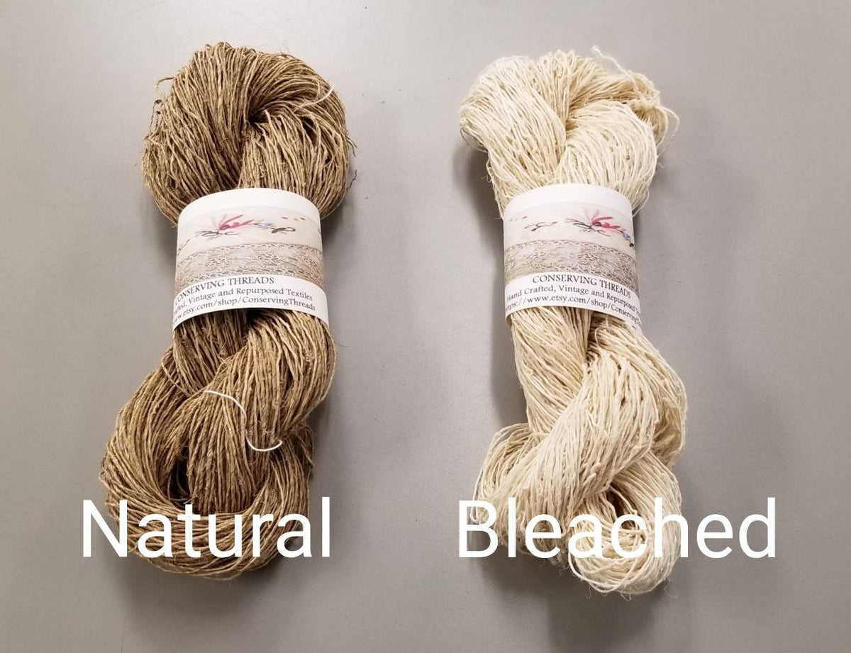 Hemp Yarn (Set of 10 Skeins) Hand Spun Skein, Natural. Great for Kitting, Crochet, Weaving, Craft, Fiber Arts, ect.