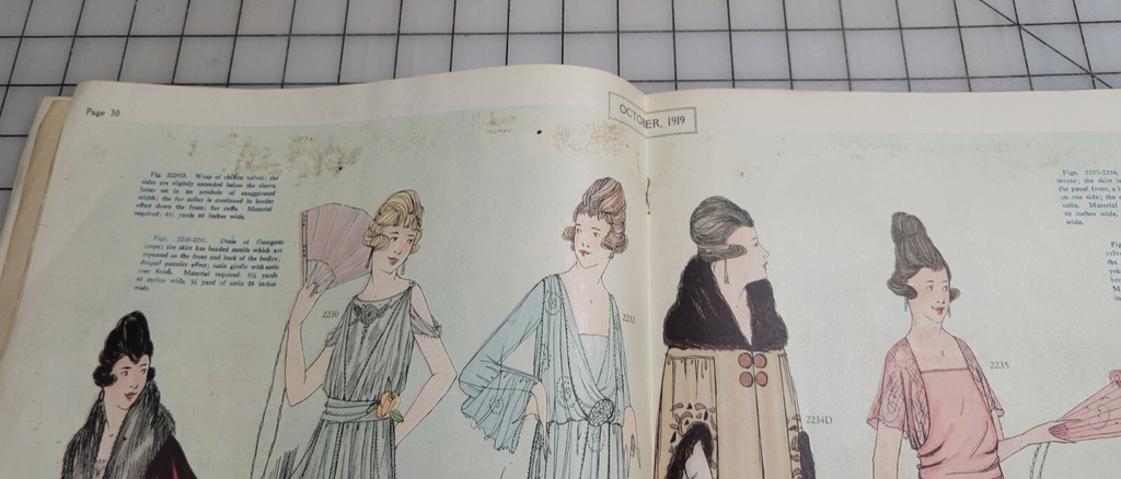 Elite Styles, 1919 October Original Dressmaker Tailor Fashion Catalog Ladies Mag