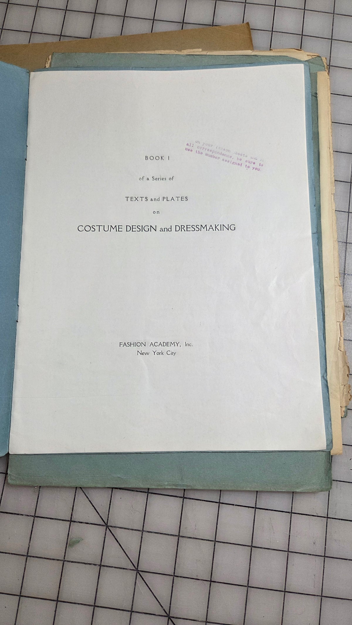 Fashion Academy Course 5 Book Lot NY Dress Making Costume Design 1920 Book 1-5