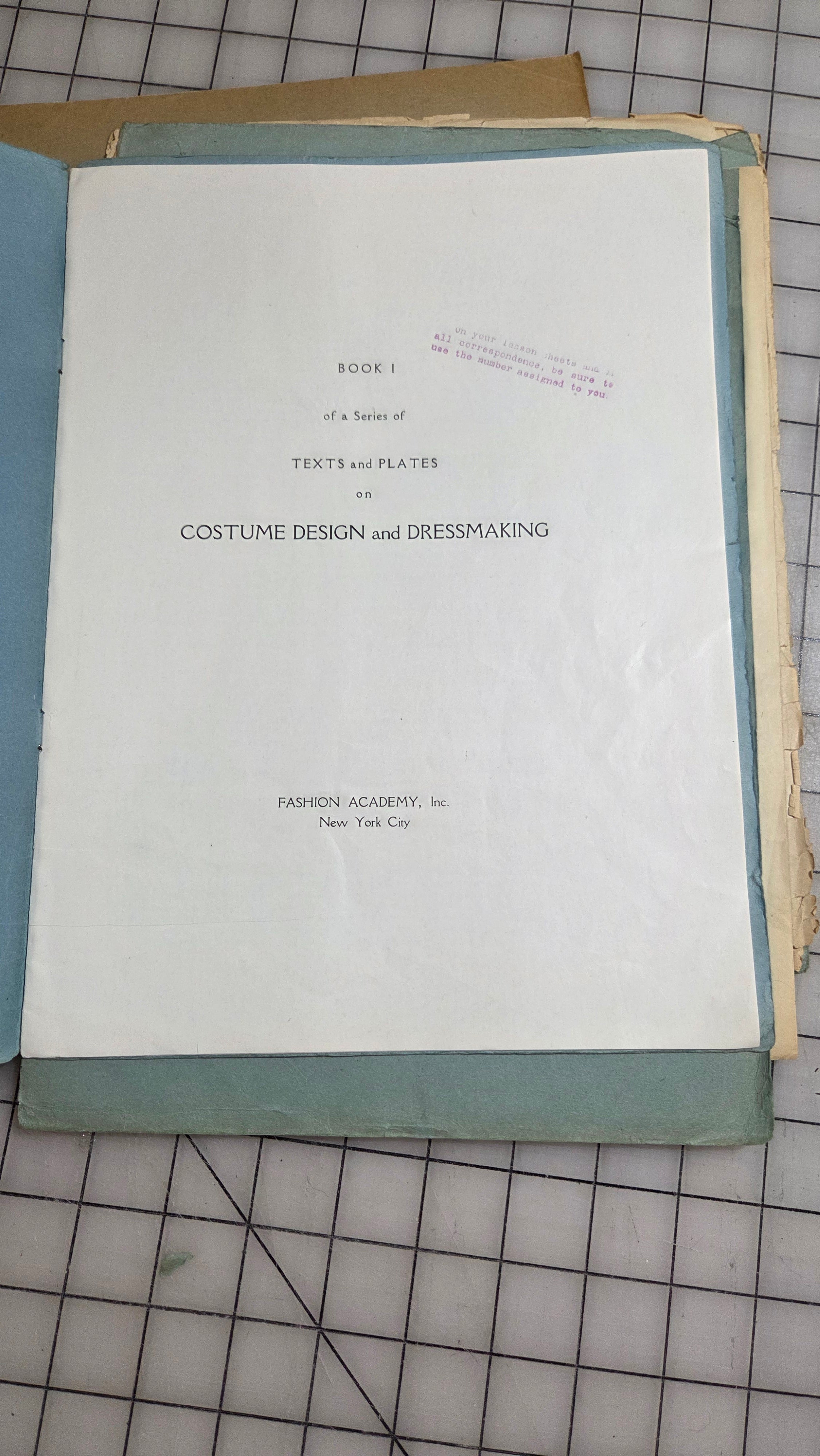 Fashion Academy Course 5 Book Lot NY Dress Making Costume Design 1920 Book 1-5