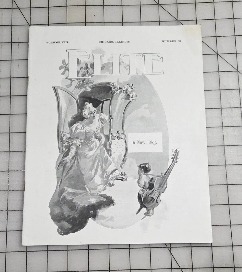 Elite The Illustrated Society Journal 1895 November 16 Chicago Fashion Culture