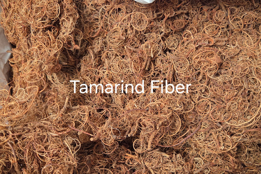 Tamarind Stalk Fiber. Un-Combed. Raw Unfinished Textile Bundle.