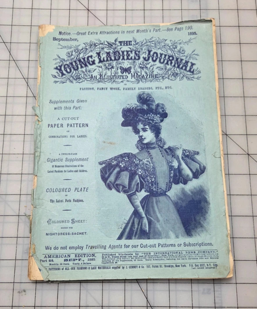 Young Ladies Journal Magazine 1895 Sept Fashion Illustrated Patterns American Ed