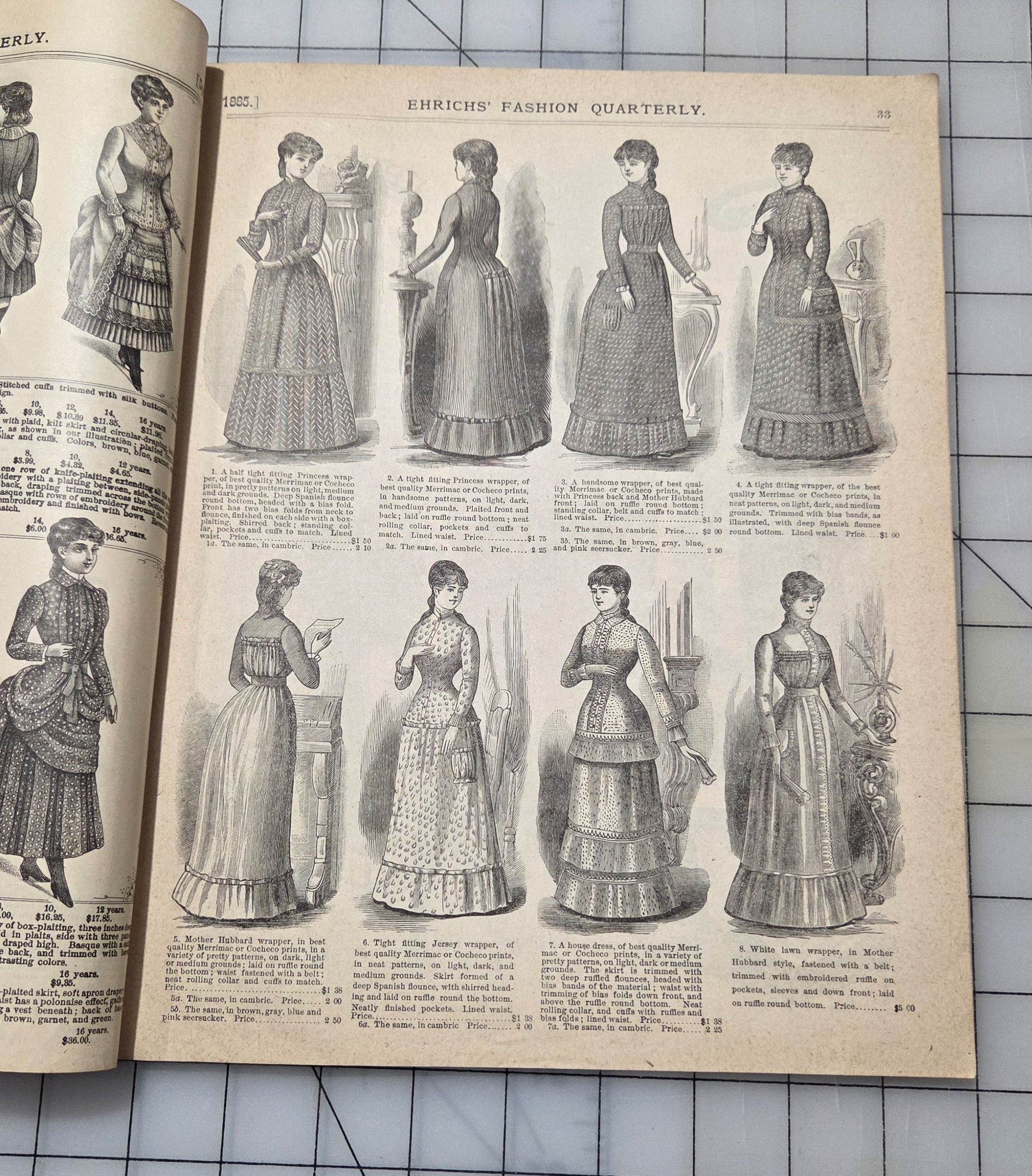 Ehricks Quarterly RARE Spring 1885 New York Women Men Styles Fashion Catalog