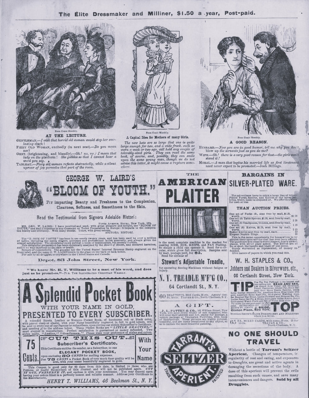 The Elite Dressmaker and Milliner, 1877 June, Vol 1 No 11, E-book INSTANT DOWNLOAD.📥