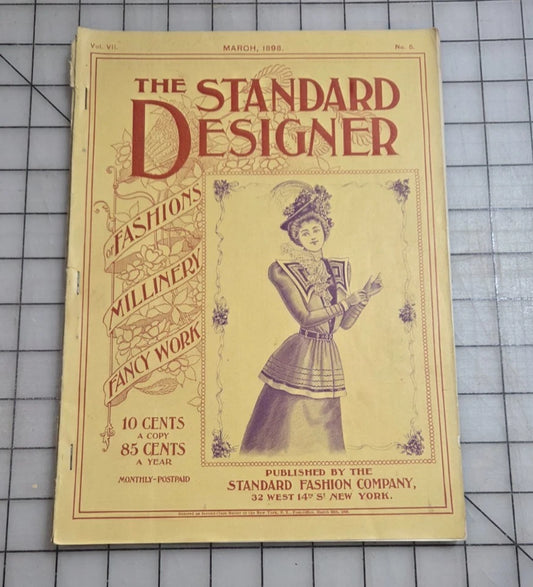 Standard Designer March 1898 Fashion Company NY Dress Ladies Booklet Catalog