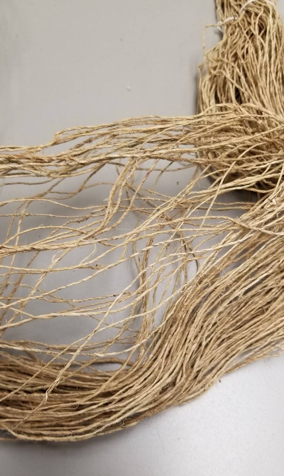 Hemp Yarn (Set of 10 Skeins) Hand Spun Skein, Natural. Great for Kitting, Crochet, Weaving, Craft, Fiber Arts, ect.
