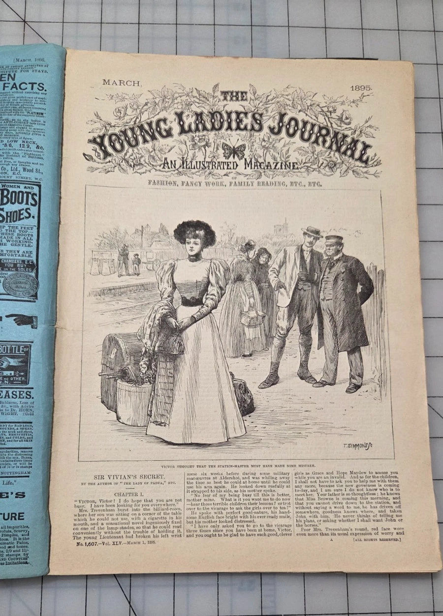 Young Ladies Journal Magazine 1895 March Fashion Illustrated Patterns American