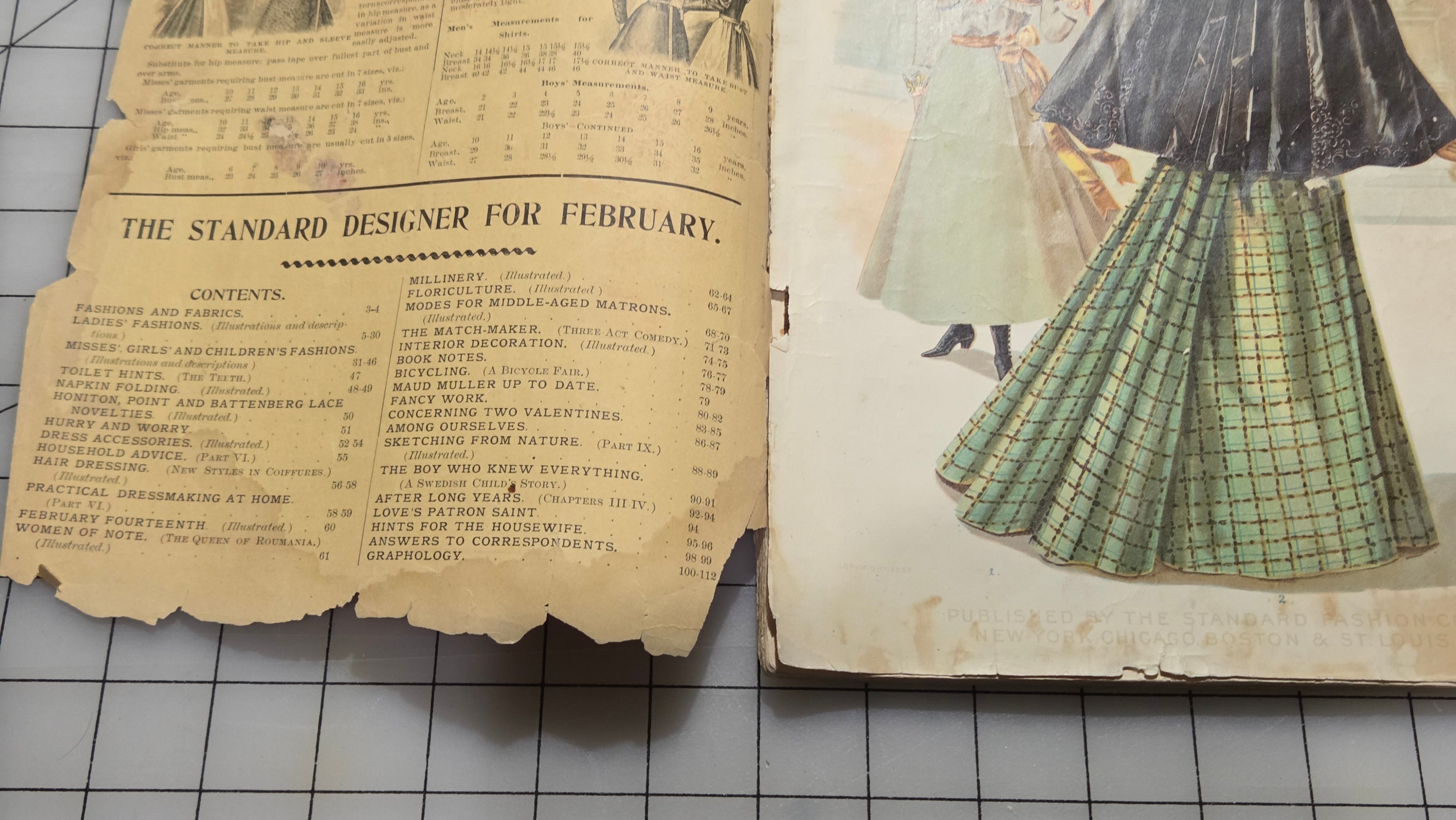 Standard Designer Feb 1897 Fashion Company NY Dress Ladies Booklet Catalog