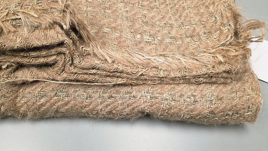 Jute + Hemp Hand-Woven Fabric. By the 1/2 Yard. 100% Plant Fiber. 44" Wide