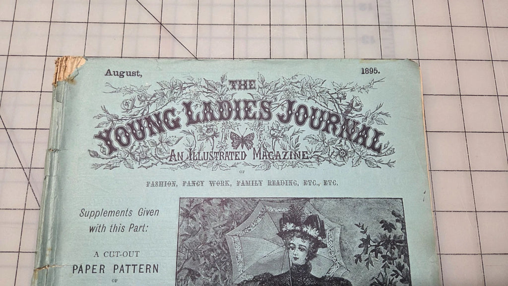 Young Ladies Journal Magazine 1895 Aug Fashion Illustrated Patterns American