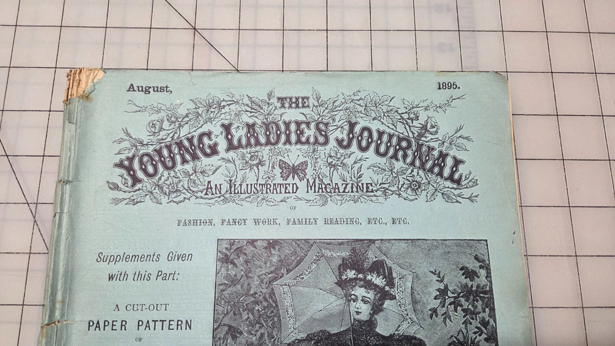 Young Ladies Journal Magazine 1895 Aug Fashion Illustrated Patterns American