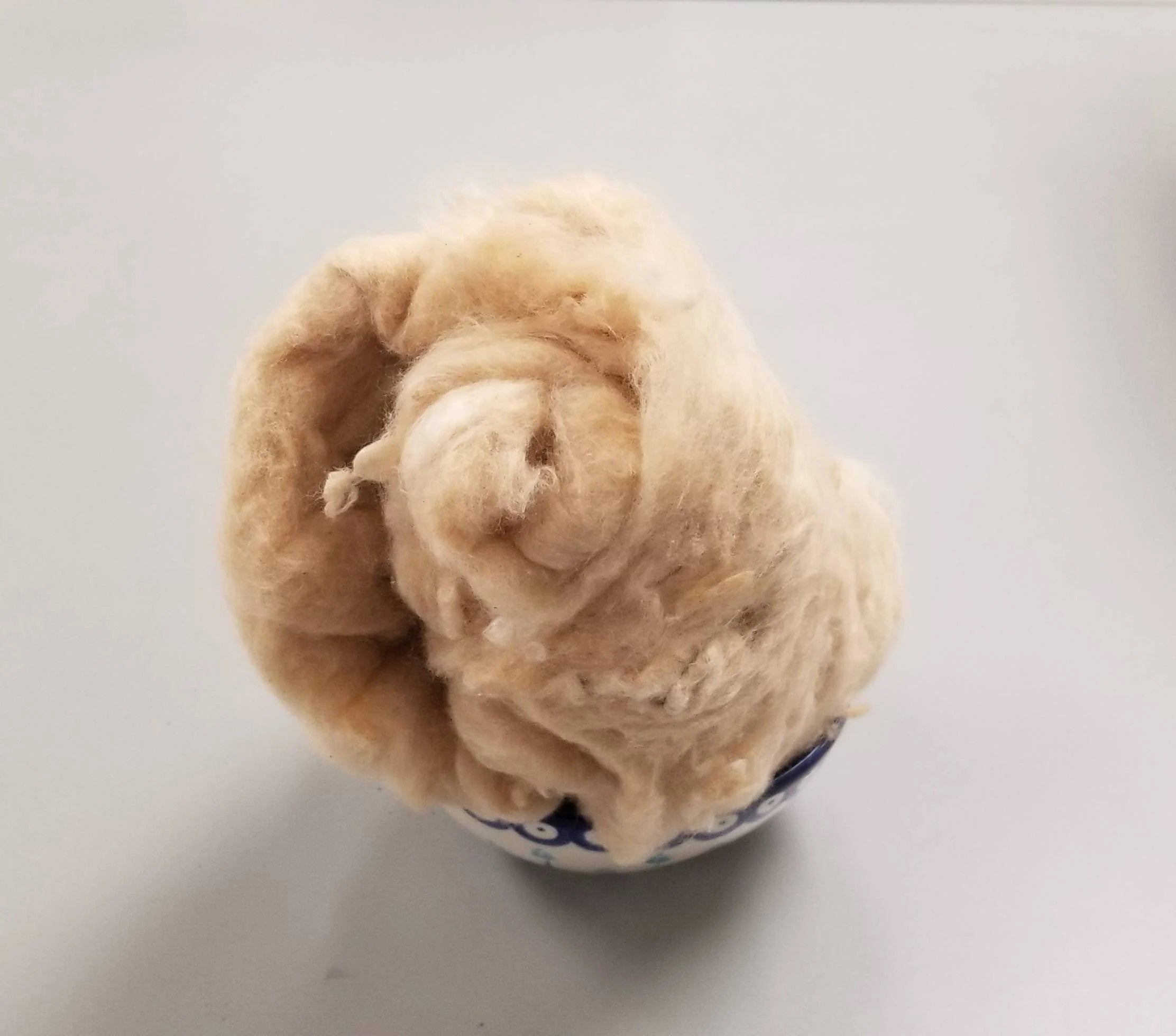 Brown Cotton Fiber, Semi-Combed, Natural Brown Color.