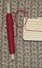 Thread Cotton + Hemp Blend, 25 Yards Spool. Red.