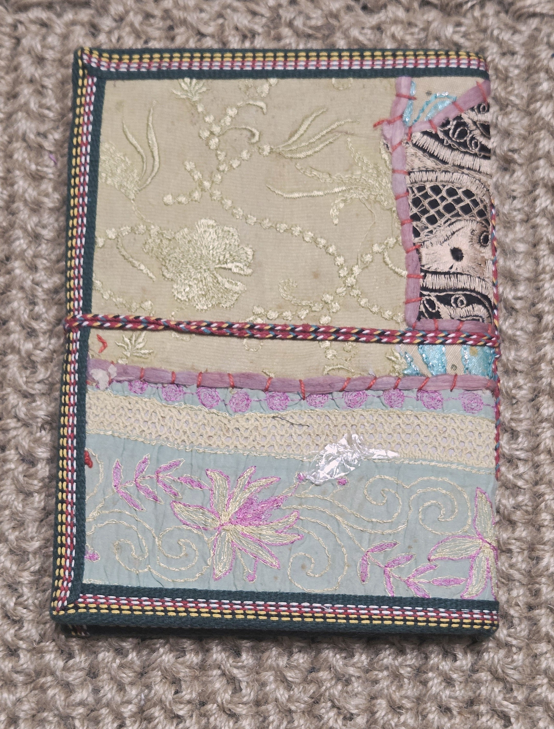 Art Journal Handmade Reclaimed Silk Saree (J22)