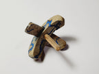 Spindle, Hand-Carved Bottom Whorl Style, Reclaimed Mango Wood (Small Blue Burl)