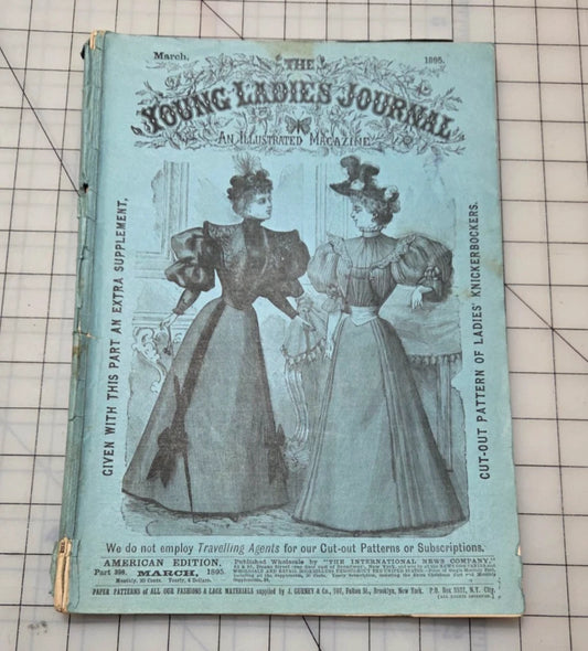Young Ladies Journal Magazine 1895 March Fashion Illustrated Patterns American