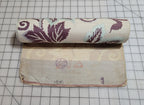 Roll Pre-War Japanese Textile Silk Fabric Kimono Floral Silver Stamp Yuki