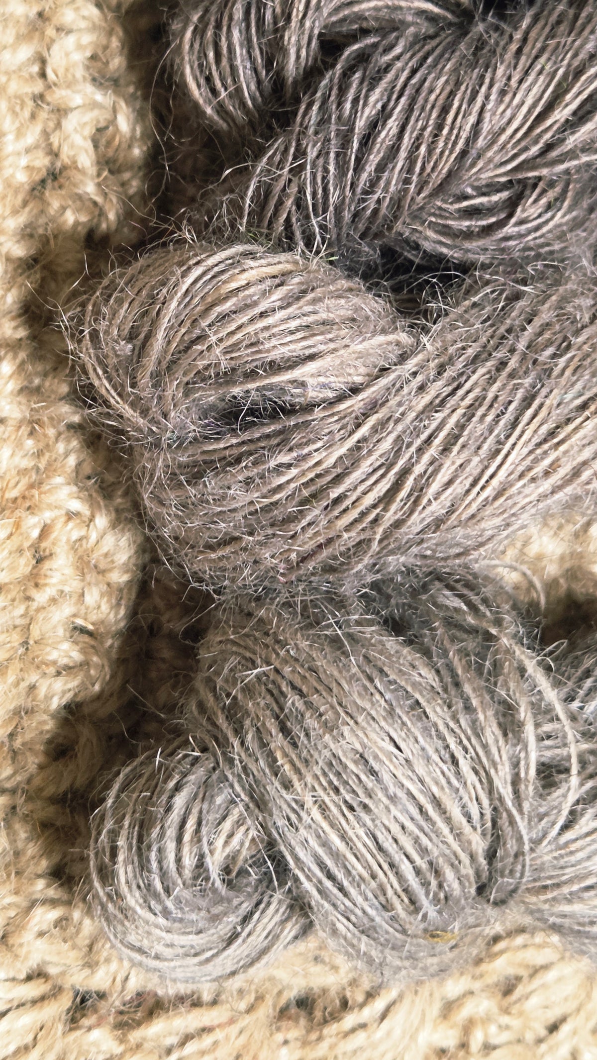 Yarn Jute. Skein. Lace Weight. Small Batch Dyed. 200 Yards. Black