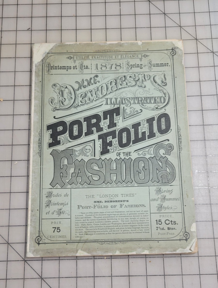 Mme Demorest 1878 Illustrated Portfolio Fashions Spring & Summer Dress Patterns