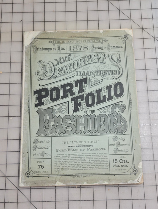 1878 Mme Demorest Illustrated Portfolio Fashions Spring & Summer Dress Patterns