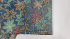 Roll Pre-War Japanese Textile Cotton Fabric Kimono Blue Stamp Celadon Yuki