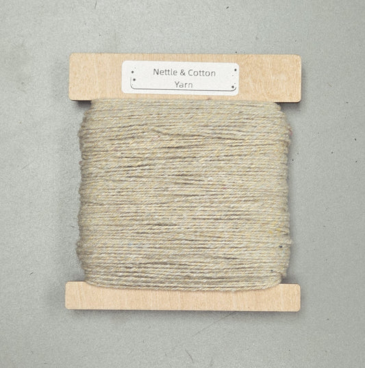 Nettle + Cotton Mini Skeins Yarn Natural. 80 Yards.