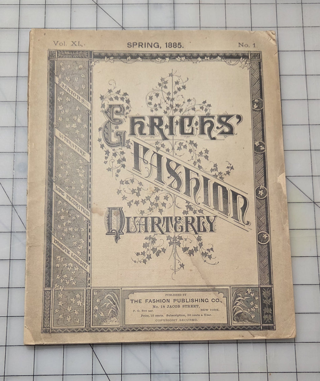 Ehricks Quarterly RARE Spring 1885 New York Women Men Styles Fashion Catalog