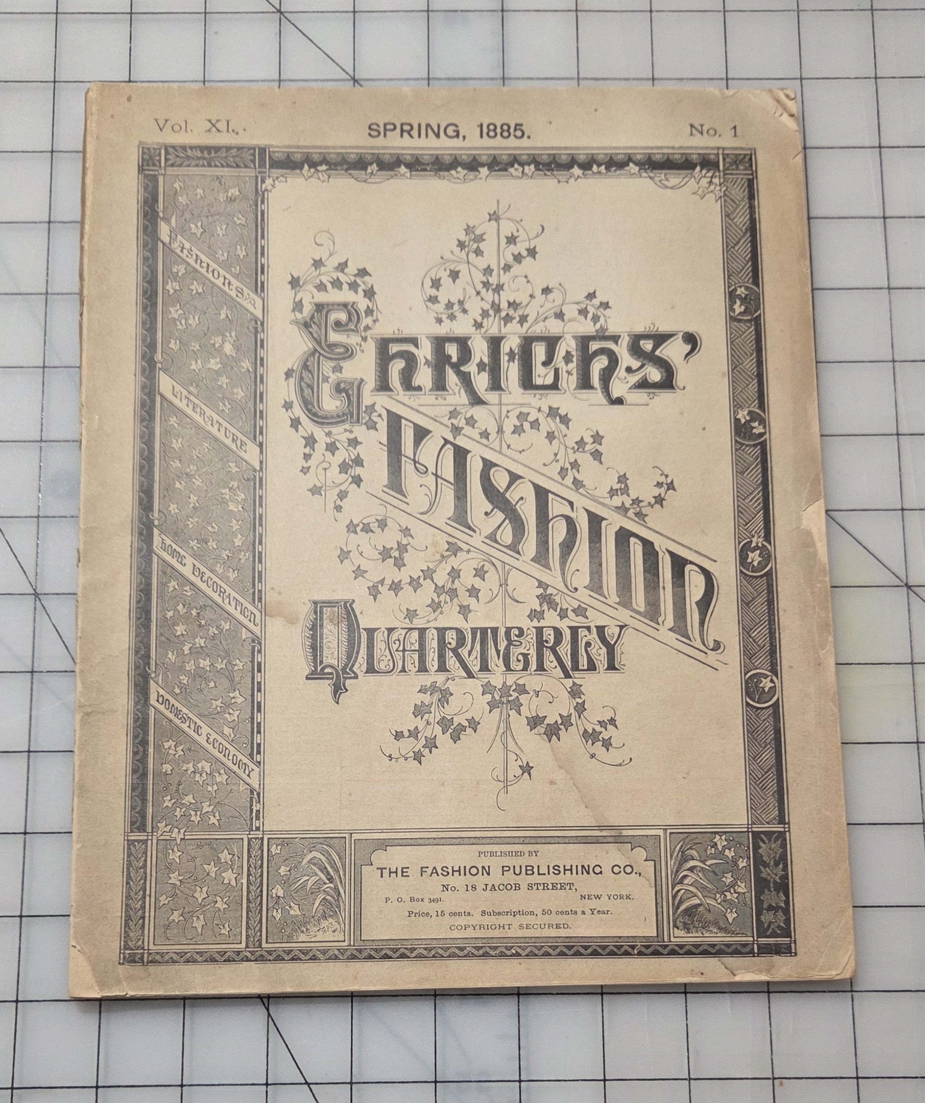 Ehricks Quarterly RARE Spring 1885 New York Women Men Styles Fashion Catalog