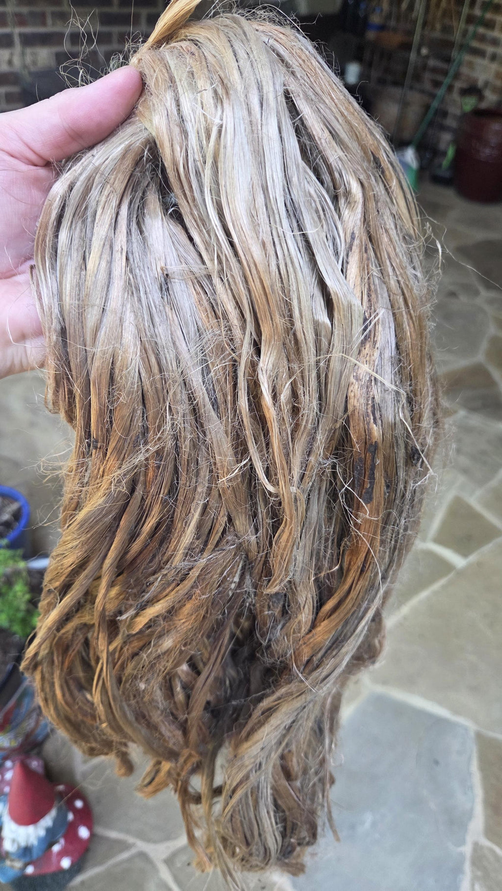 Nettle Long Fiber Bundle. Natural Semi-Combed Fiber. Raw.