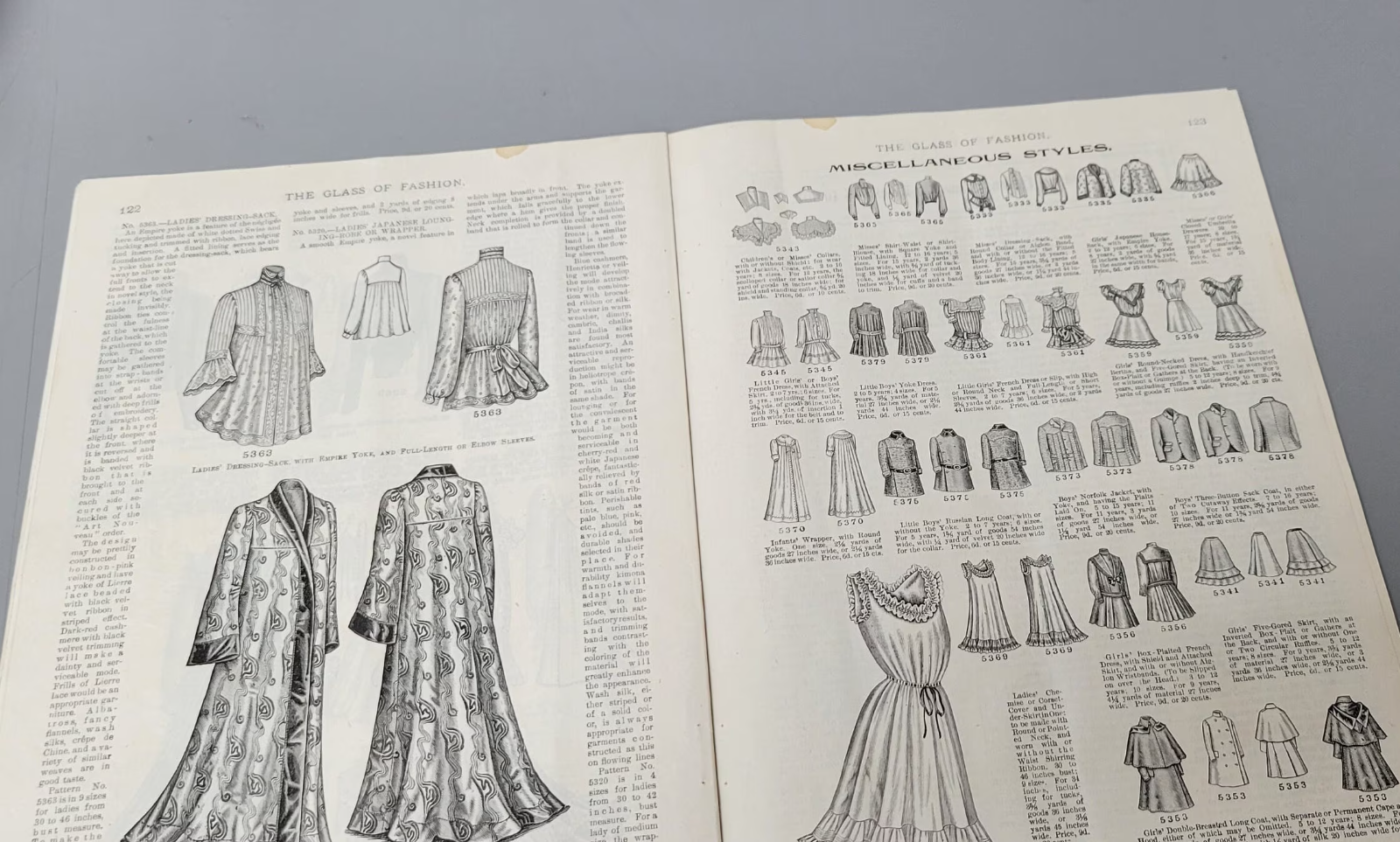 1901 Glass of Fashion September, Original Pattern Catalog, Butterick Publishing