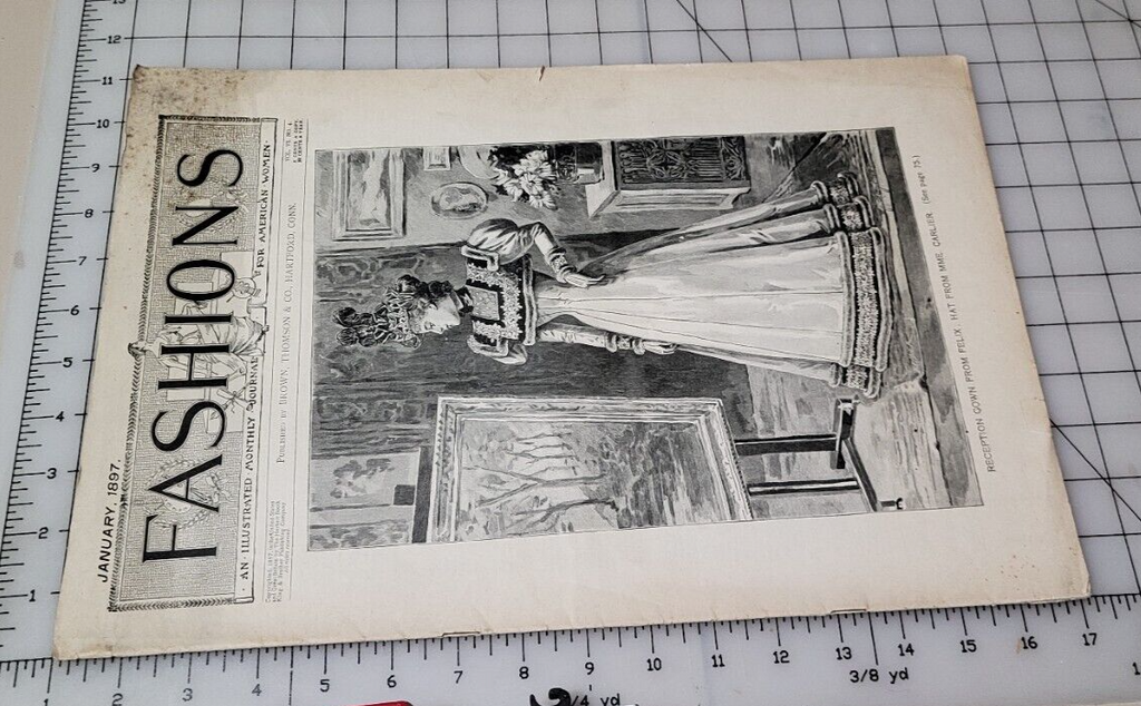 1897 FASHIONS. January Journal American Woman Paper Original Dress, Victorian