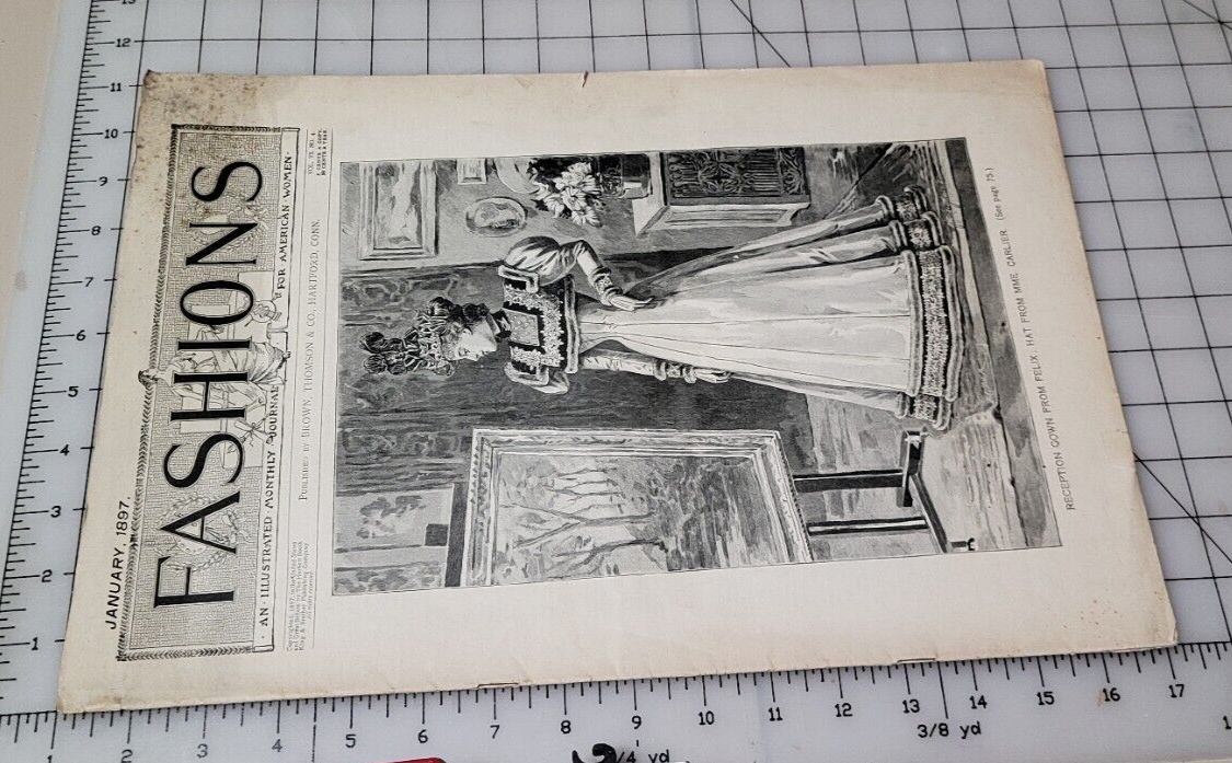 1897 FASHIONS. January Journal American Woman Paper Original Dress, Victorian