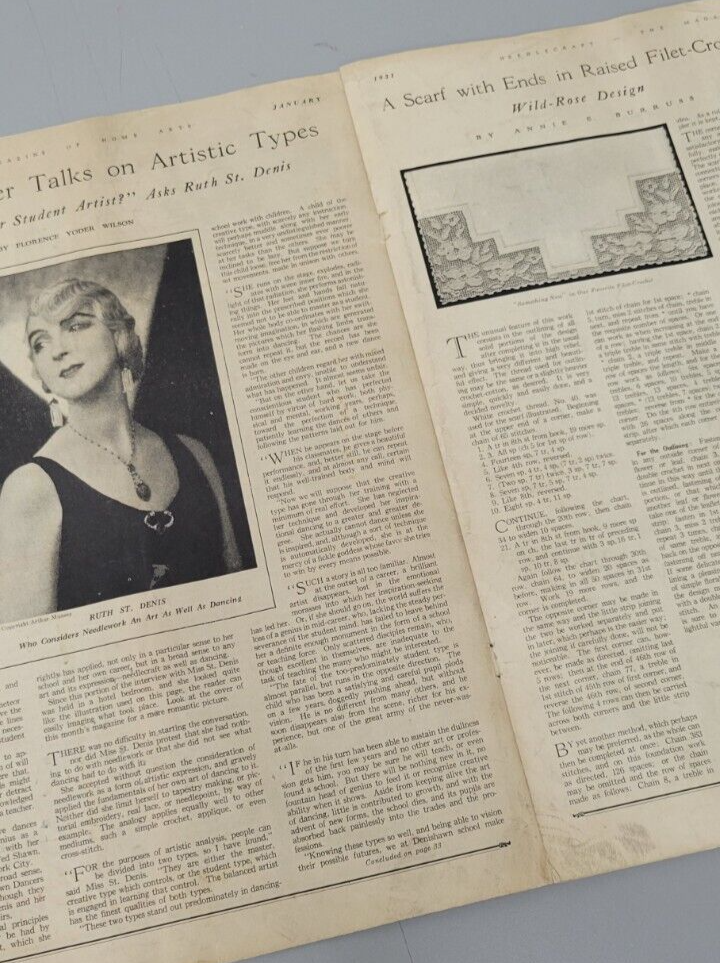 1931 Needlecraft of Home Arts, January. Original. Craft Magazine. Fashions.