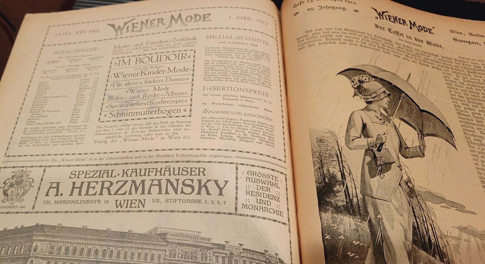 Wiener Mode April 1912 German Fashion Catalogue New York Women Styles