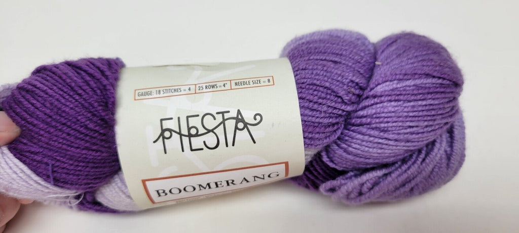 Extra fine Superwash Merino Wool Yarn 320 Yards. Purple Variegate Skein New
