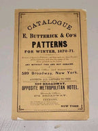 1870 Butterick Original Catalogue of Fashion Patterns for Winter Dress, Child