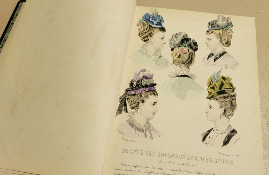 Le Bon Ton, Journal de Modes. June - December 1872 French Fashion Bound Book