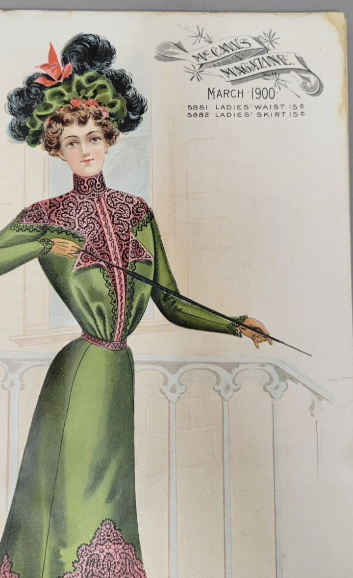 McCalls Magazine Original. March 1900. Pattern Catalog. Ladies Children Fashion.