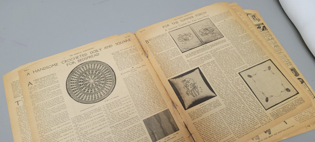 1925 The American Needlewoman July. Original. Craft Sew Crochet Fashion Magazine