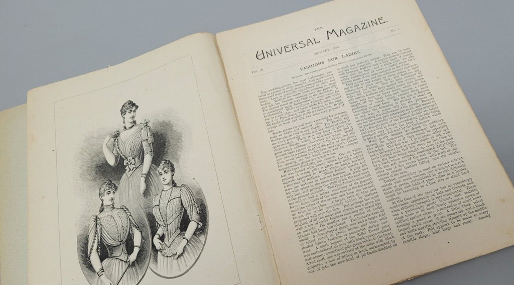 Rare 1890 Universal Magazine Januar Monthly Catalog Fashions Mail Order Patterns