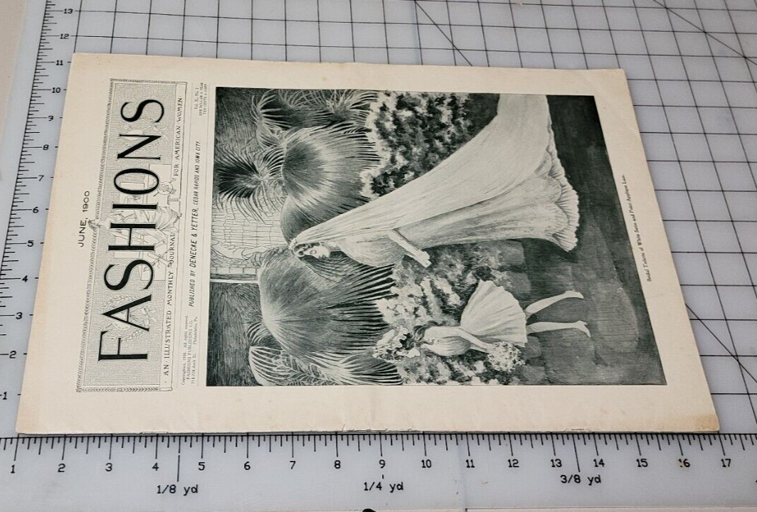 1900 FASHIONS. June Journal American Woman Paper Original Dress, Victorian