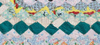 Antique Quilt Top Only Hand Stitched Mid-20th Century Squares Unfinished