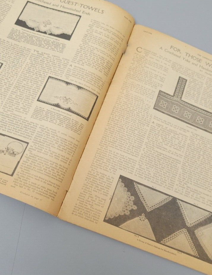 1924 The American Needlewoman, April. Original. Craft Magazine.