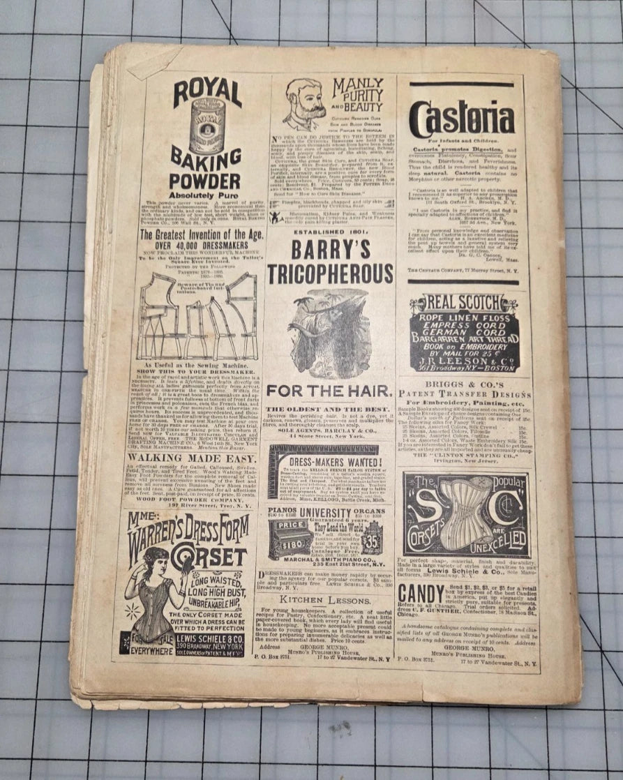 New York Fashion Bazar 1889 August Magazine George Munro Victorian Mail Order